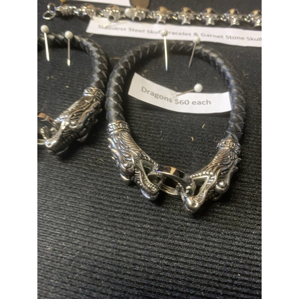 Stainless Steel Bags Dragon Leather As Bracelet Men